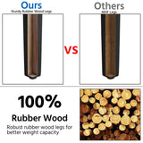 Yaheetech Dining Chair Set of 4 Faux Leather Parson Chair Modern Kitchen Living Room Side Chair Upholstered Padded Armless Chair with Solid Wood Legs, White Yaheetech