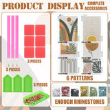 Trandraft 6 Pcs Diamond Art Paintings Kits 12 x 16 Inch Boho Diamond Art Accessories for Adults Gem 5d DIY Crafts Aesthetic Wall Decor for Home Trandraft