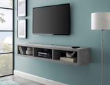 Martin Furniture Floating Tv Console, 60", Stone Gray Martin Furniture