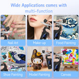 Oixsdi Airbrush Kit with Compressor 38PSI Portable Airbrush Gun Rechargeable Handheld Cordless Non-Clogging Air Brush for Nails, Painting, Modeling, Pastry, Makeup and Nail Art Oixsdi