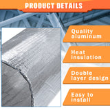 Garage Door Insulation Set Double Bubble Insulation Panels Reflective Aluminum Radiant Barrier Thermal Insulation Shield with Adhesive Tape for Garage Greenhouse Attics Walls (16 Pcs, 20.5 x 54 Inch) Gerrii