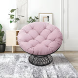 Hubhalsun 360° Swivel Papasan Chair - 350lbs Capacity Indoor/Outdoor Wicker Lounge Chair with Thick Cushion, Modern Accent Chair for Living Room, Bedroom, Patio Hubhalsun