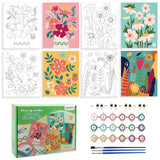 goldentime Framed Paint by Numbers for Adults and Kids Ages 8-12 - Easy to Paint by Number for Beginners, Flower Canvas Painting Kits Perfect for Gift Home Wall Decor 8 * 10inch goldentime