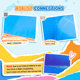 Outsunny 5-in-1 Kids Inflatable Bounce House Jumping Castle with Water Pool, Slide, Climbing Walls, & 2 Water Guns, Orange, Blue, Yellow Outsunny