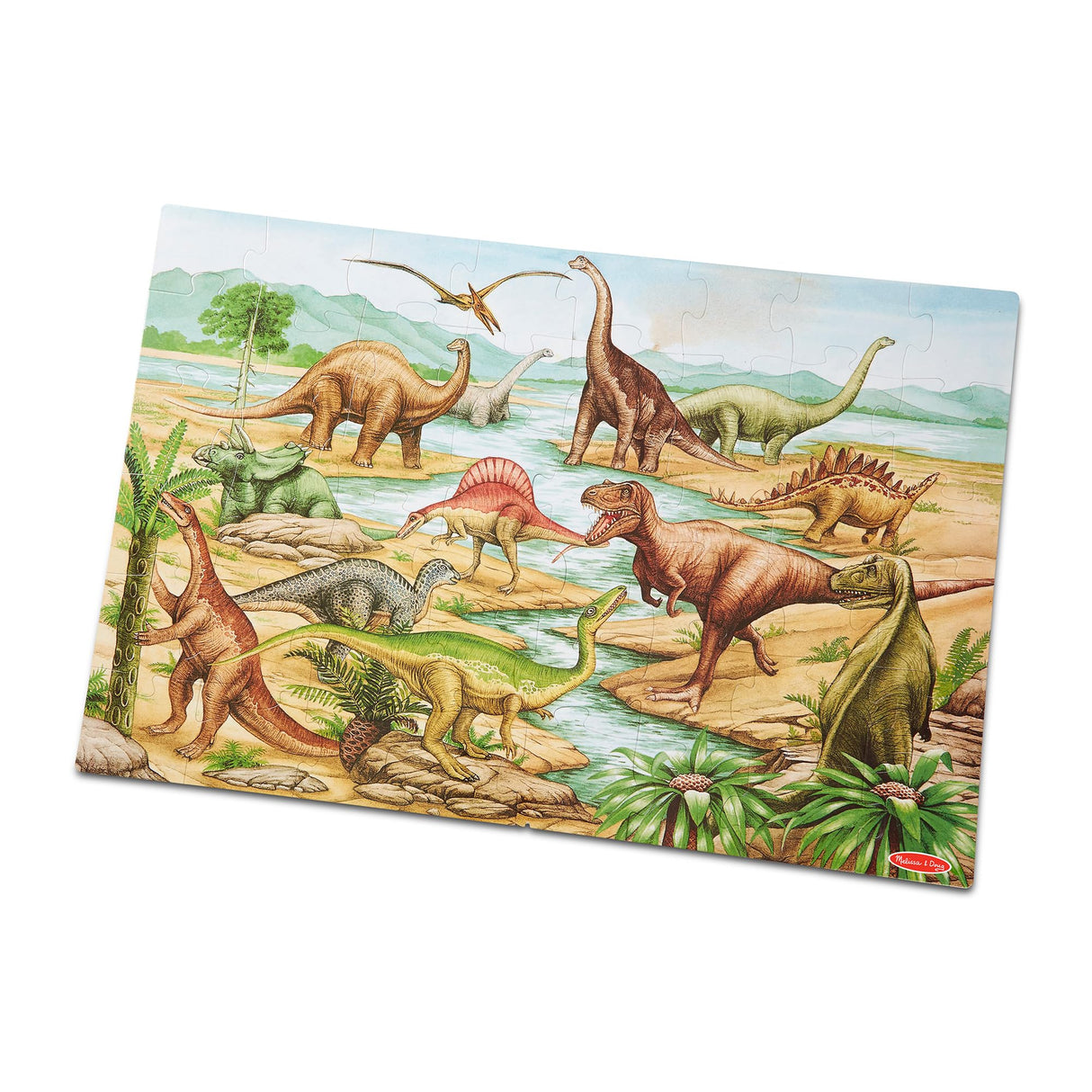 Melissa & Doug Dinosaurs Floor Puzzle - 48 Pieces (2 Feet x 3 Feet Assembled) - FSC Certified Melissa & Doug