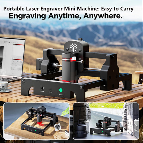 ACMER S1 Laser Engraver Mini Machine for Crafting Beginner-Friendly Wood Laser Engraving for DIY Jewelry Wood Glass Leather, Engraving Area 5.1"x5.1" (2.5W) ACMER