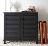 Baxton Studio FP-01LV-Espresso Studio Coolidge Shoe-Storage Cabinet, Espresso 14.5Lx29.625Wx27.5H Baxton Studio