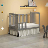 HIROHRTV Baby Crib 3-in-1 Convertible, Modern Baby Bed with Locking Wheels, Convertible Crib to Toddler Bed & Daybed, Wood Cribs for Baby, Nursery, Infant Bed for Small Spaces (Stone Gray) HIROHRTV