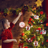 Jenaai 48 Pcs Sublimation Ornament Blanks MDF Personalized Sublimation Pendant Blank DIY Sublimation Blanks Christmas Hanging Ornament with Rope for Wedding Party Home Decor (3.15 Inch) Jenaai