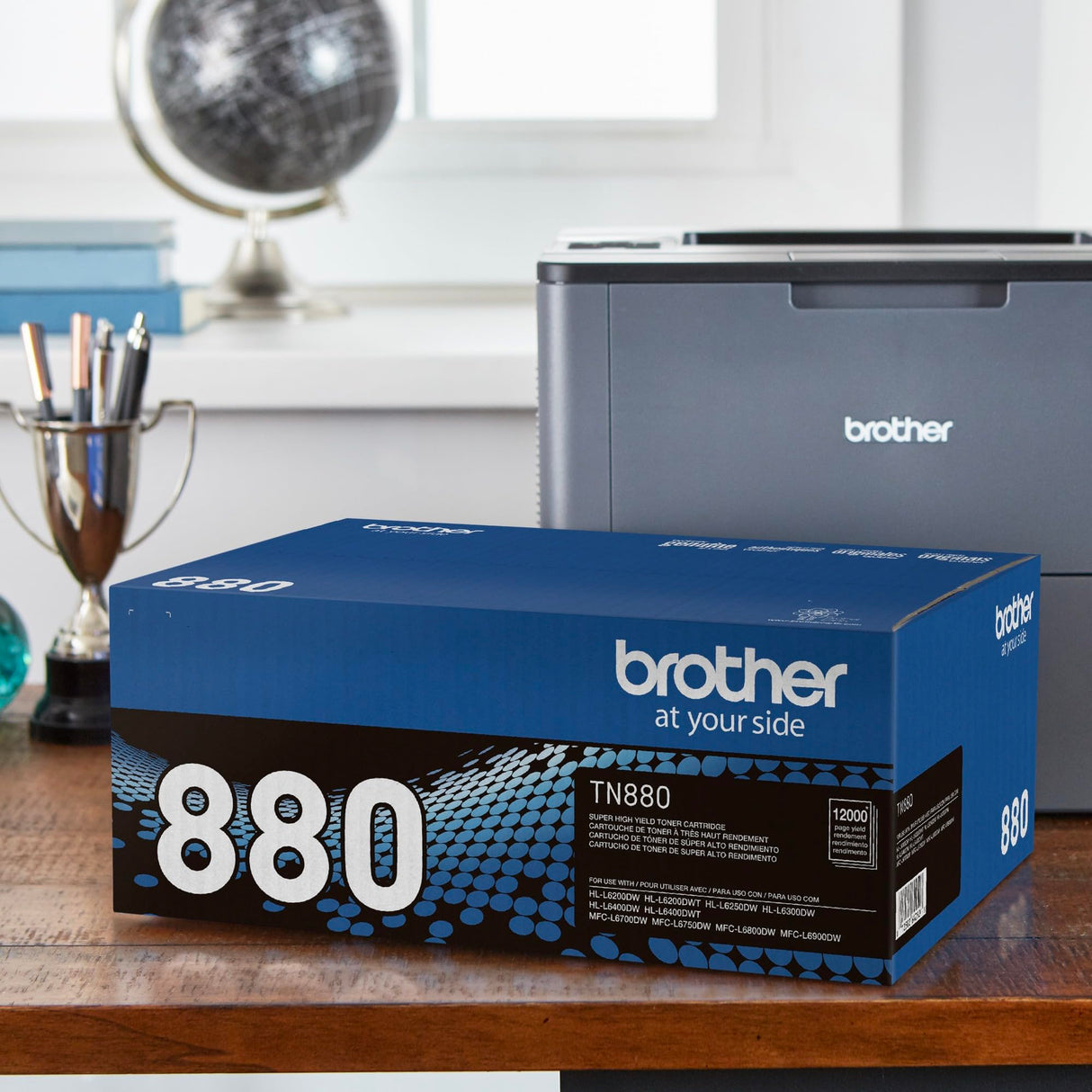 Brother Genuine Super High Yield Toner Cartridge, TN880, Replacement Black Toner, Page Yield Up To 12,000 Pages, Amazon Dash Replenishment Cartridge Brother
