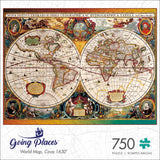 Buffalo Games - World Map, Circa 1630-750 Piece Jigsaw Puzzle for Adults -Challenging Puzzle Perfect for Game Nights - Finished Size is 24.00 x 18.00 Buffalo Games