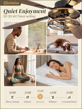 52 Inch Farmhouse Ceiling Fan with Light and Remote, Black Industrial Caged Flush Mount Ceiling Fans with 6 Speed Reversible Motor and Dual Finish 5 Blades, Rustic Ceiling Fan for Living room, Bedroom Fanbulous