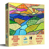 SUNSOUT INC - Quilted Appalachian Sunset - 500 pc Jigsaw Puzzle by Artist: Jim Harris - MPN # 42310 SunsOut