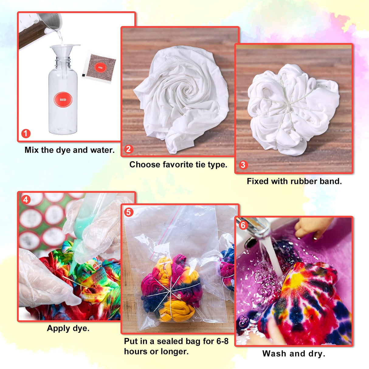 PATIFEED Tie Dye Kit for Kids and Adults, 32 Colours 80ML Bottles Tye Dye Kits, Tyedyedye Kit Gifts for Girls and Boys Large Groups Activities Handmade Party PATIFEED