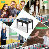 GYMAX 48” Foosball Table, Arcades Soccer Game Table for Multiplayer with 2 Balls, Score Keepers Wooden Competition Sized Foosball Table for Adults and Kids (Black) GYMAX