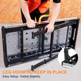 WORKESS Metal Welding Table Folding 1000 lbs Load Capacity Heavy Duty Steel Construction Workbench for Welding Adjustable 7 Level Height WORKESS