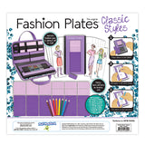 Fashion Plates Classic – Girls Fashion, Mix-and-Match Drawing Kit, Arts and Crafts, Coloring, Art Supplies, Craft Supplies, Stencils, Crayons Included, Create Your Own Fashion Designs, Ages 6+ PlayMonster