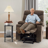 MCombo Power Lift Recliner Chair with Extended Footrest for Elderly People, Fabric 7283 (Brown, Large) MCombo