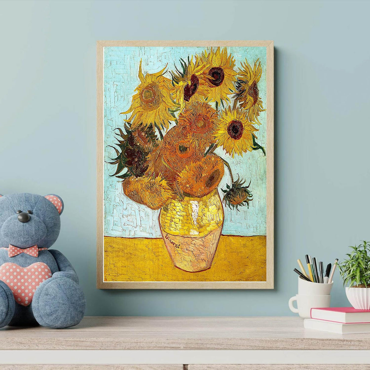 VeGuude Diamond Painting Kits for Adults, Van Gogh Sunflowers Diamond Art for Beginner DIY Round 5D Paint with Diamonds Pictures Gem Full Drill Diamond Dots Crystal for Home Wall Decor Gifts 12x16in VeGuude