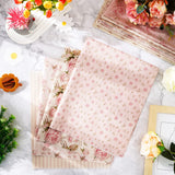 Whaline 12Pcs Spring Cotton Fabric Bundles 18 x 22 Inch Retro Floral Printed Fat Quarters Pink Flower Quilting Patchwork Squares Sewing Fabrics for DIY Handmade Crafting Home Party Decor Whaline