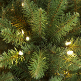 Puleo International 10 Foot Pre-Lit Slim Fraser Fir Artificial Christmas Tree with 900 LV Warm White LED Lights, Green Puleo International
