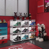 ANTBOX Shoe Organizer LED Smart Control,Auto-Shoe Boxes Clear Plastic Stackable for Sneaker Display Case and Collection Crate,Auto-Opening Shoe Storage Box (1pack) White ANTBOX