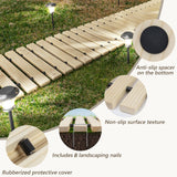 APRILSOUL 12FT Wooden Garden Pathway, Outdoor Roll Out Walkway Path for Patio,Lawn,Backyard,Beach,Wedding APRILSOUL