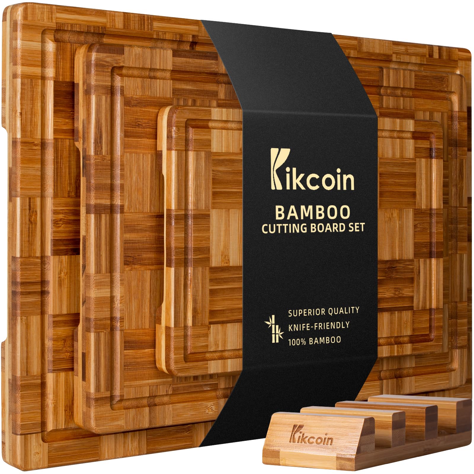 Kikcoin Bamboo Cutting Board - Thumbnail 3