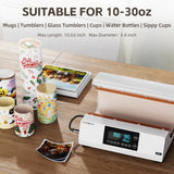 FewNvWa Tumbler Heat Press Machine - Auto Mug Heat Press Fast & Even, Auto-Off Safe Professional Sublimation for 10-30oz Cups, Glasses and Mugs FewNvWa