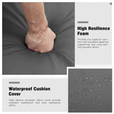 LayinSun 15 Pieces Patio Furniture Set with Fire Pit Table, Black Rattan Modular Sectional Outdoor Conversation Sofa Set, Swivel Rocking Chairs Set LayinSun