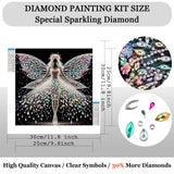 AMORARS Snow Fairy Diamond Art Kits for Adults, 5D Christmas Special Shape Diamond Painting Kits for Beginners - Crystal Rhinestones Diamond Painting Gem Art for Home Wall Decoration Gifts，12x12In AMORARS