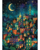 Starry Night Diamond Art Kits for Adults, Crafts 5D Diamond Painting Dot Kit for Adult Beginners, Abstract Landscape DIY Round Dots Full Drill Diamonds Paintings Art for Home Wall Decor Gifts 12X16 In Luckyrichrui