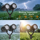 Christmas Snowflake Projector Lights Outdoor Waterproof 2025 Upgraded Double Head Dynamic Rotating Snowflake Projector for Halloween Xmas Holiday Party Gardens Wall Decoration Vivideal