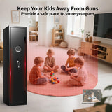 6-8 Gun Safe, Gun Safe for Rifles and Pistols, Gun Locker, Rifle safes for Home,Metal Gun Cabinet for Rifles and Shotguns, Dual Alarm & Mute System, Quick Access, No Assembly Required SHICHI
