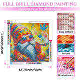 DIYCYCY Gnome 5D Diamond Painting Kits for Beginners,DIY Round Diamond Art Kits for Adults,Full Drill Diamond Dots Paintings Picture Gem Art for Adults Craft Home Wall Decor 13.78x13.78in DIYCYCY