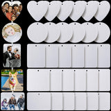 120 Pieces Sublimation Air Freshener Blanks DIY Air Freshener Sheets Blank Car Pressed Air Freshener Felt Polyester Laser Cut Blanks for Car Travel Heat Press Ornaments with Elastic Cord, 5 Styles Zonon