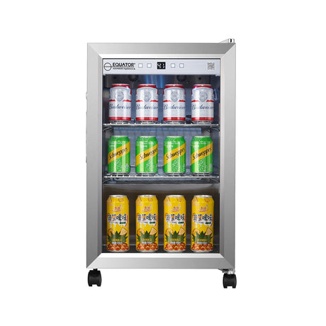 Equator 2.3cf Outdoor/Indoor Refrigerator IPX4 SS Builtin/FS 85 Cans Quiet 42dB Equator