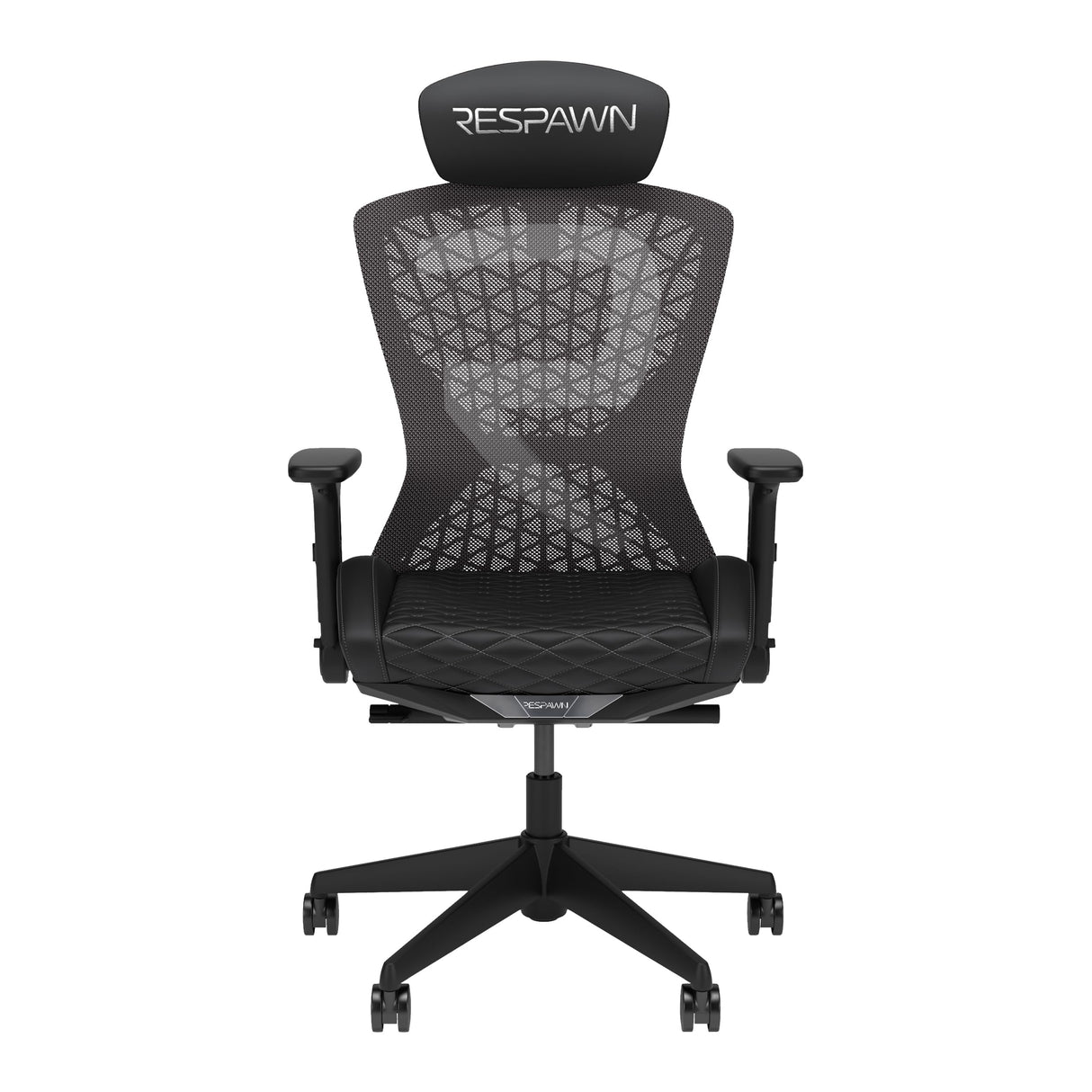 RESPAWN SPIRE Ergonomic Mesh Office Gaming Chair - High Back Home PC Computer Desk Reclining Gaming Chair, Adjustable Armrests, Adjustable Headrest, Knitted Mesh Back, Cooling Gel Seat - Stealth Black RESPAWN