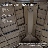 Domi Grill Gazebo 8' X 6', Outdoor Aluminum Hardtop BBQ Gazebo Canopy Double Roof with Shelves Serving Tables and Hooks for Patio Lawn Backyard Deck domi outdoor living