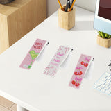 8 Pcs Bow Diamond Art Bookmarks Kit with Tassels, Cute Pink Diamond Painting Bookmarks for Women Book Lovers, DIY Bookmark Making Kit for Adults Beginners Aesthetic Crafts CRASHOT