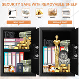 3.0 Cuft Large Fire proof Safes for Home Use, Digital Personal Security Safe Box with Programmable Keypad and Spare Keys, Fireproof Document Safe for Money Firearms Medicine Valuables VIDXCVIT