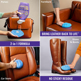 Leather CPR Cleaner and Conditioner - Made in USA, Leather Furniture Cleaner and Conditioner for Couch, Purses, Shoes, Jackets, Cars, Leather Restore -18oz Leather CPR