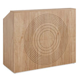 Tribesigns Reception Desk with Counter, Modern Front Desk Reception Room Table with Cable Grommet, 47 inch Retail Counter for Checkout, Lobby, Beauty Salon, Home Office Desk, Oak Tribesigns