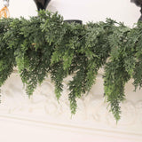 9FT Christmas Cedar Garland Artificial Real Touch Thickness Realistic Greenery Pine Garland for Mantle Fireplace Outdoor Indoor Christmas Decorations Senjie