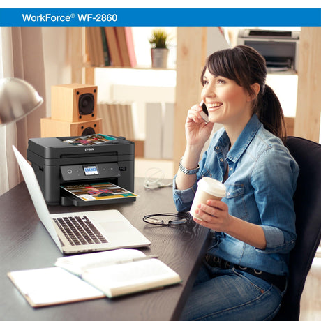 Epson Workforce WF-2860 All-in-One Wireless Color Printer with Scanner, Copier, Fax, Ethernet, Wi-Fi Direct and NFC, Amazon Dash Replenishment Ready Epson