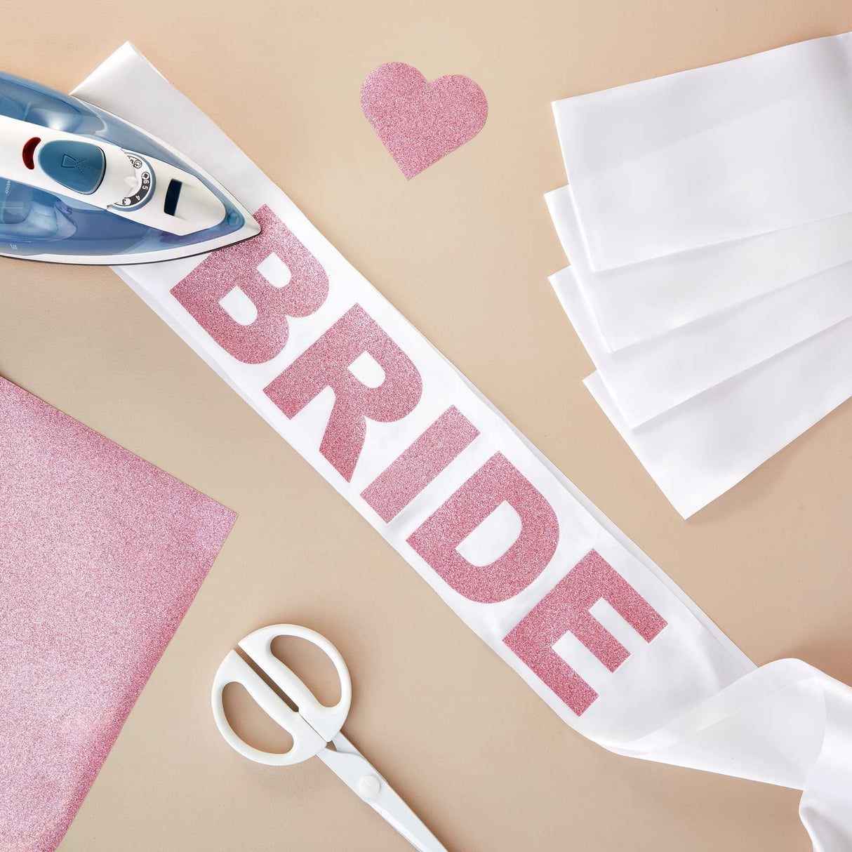 Sparkle and Bash 24 Pack Blank White Satin Sashes Bulk for Pageants, Bachelorette Party, Prom (4 x 33 Inches) Sparkle and Bash