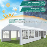GARTOO 20' x 40' Heavy Duty Party Tent - Outdoor Wedding Gazebo Event Shelter Canopy with Removable Sidewall & 4 Sand Bags for Outdoor Event, Wedding, Birthday Party GARTOO
