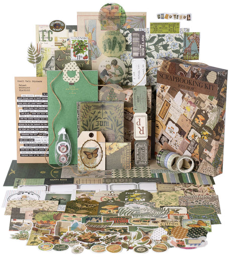 JOYCHOIC Vintage Junk Journal Supplies Aesthetic Journaling Kit, Scrapbook Papers Stickers Large Collection for Bullet Scrapbooking Materials, Planner DIY Arts Craft Collage, Adults JOYCHOIC