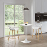 Jamesdar Kurv Counter Height Table, White Jamesdar