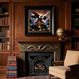 5D Diamond Art Kits for Adults Beginners Dragon Castle，DIY Full Round Drill Diamond Painting Kits, Paint by Diamonds Dots Gem Art Crystal Easy，Home Wall Decor 13.78X13.78 Inch Acelii